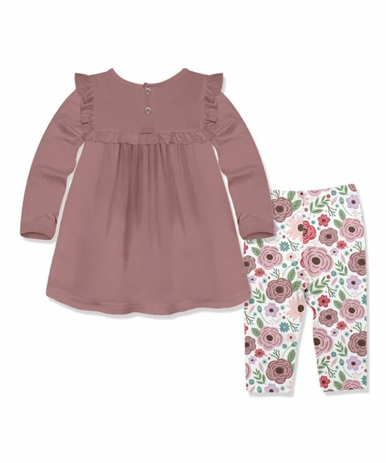 Hot Sale π Little Millie Nostalgia Rose Ruffle A-Line π Dress & White Roses Leggings - Infant & Toddler For Kids β 3 Hot Sale π Little Millie Nostalgia Rose Ruffle A-Line π Dress & White Roses Leggings - Infant & Toddler For Kids β - Image 3