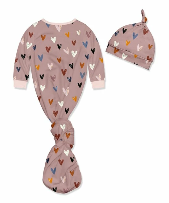 Flash Sale β Little Millie Mauve Hearts Swaddle Sack & Beanie - Newborn For Baby & Maternity π 3 Flash Sale β Little Millie Mauve Hearts Swaddle Sack & Beanie - Newborn For Baby & Maternity π - Image 3