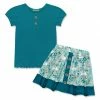 Cheap ✔️ Millie Loves Lily Teal Button-Front Top & Light Blue Bunnies & Lambs A-Line 👗 Skirt - Toddler & 👧 Girls For Kids 🎉
