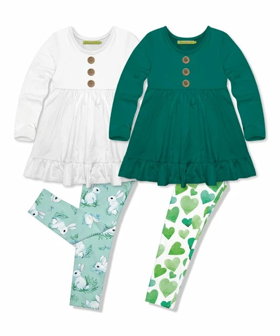 Hot Sale π Millie Loves Lily Mint & White Shamrock Heart Leggings Set - Infant, Toddler & π§ Girls For Kids π€© 1 Hot Sale π Millie Loves Lily Mint & White Shamrock Heart Leggings Set - Infant, Toddler & π§ Girls For Kids π€©