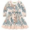 Hot Sale 🤩 Millie Loves Lily Light Peach & Dusty Teal Leopard Spots Button-Front A-Line 👗 Dress - Infant, Toddler & 👧 Girls For Kids ⌛