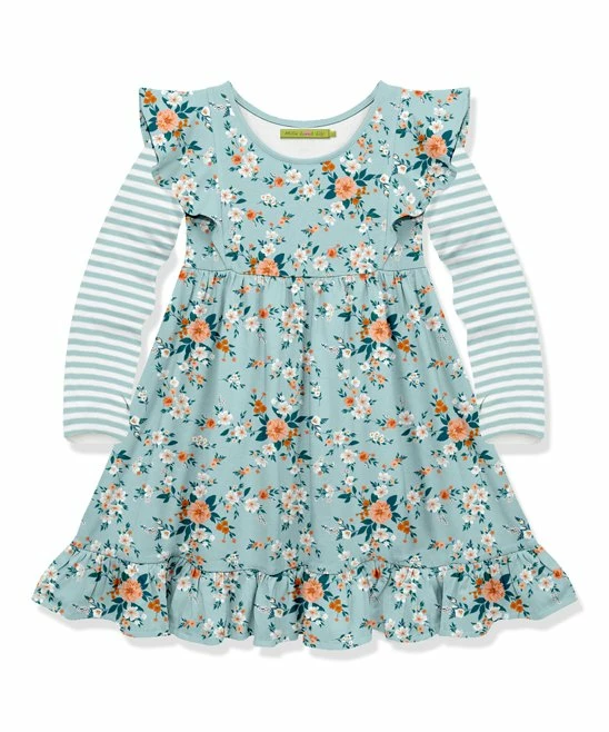 Wholesale π Millie Loves Lily White & Mint Stripe Floral Garden Long-Sleeve A-Line π Dress - Infant, Toddler & π§ Girls For Kids π 1 Wholesale π Millie Loves Lily White & Mint Stripe Floral Garden Long-Sleeve A-Line π Dress - Infant, Toddler & π§ Girls For Kids π