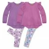 Coupon 🌟 Millie Loves Lily Purple & Violet Spring Rainbow Long-Sleeve Hi-Low Top Set - Infant, Toddler & 👧 Girls For Kids 👏