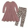 Best reviews of 🧨 Millie Loves Lily Nostalgia Rose Bow-Accent A-Line 👗 Dress & Brown Simply Leopard Leggings - Infant, Toddler & 👧 Girls For Kids ✨