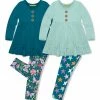 Wholesale 🔥 Millie Loves Lily Teal & Mint Spring Fantasy Leggings Set - Infant, Toddler & 👧 Girls For Baby & Maternity 🤩