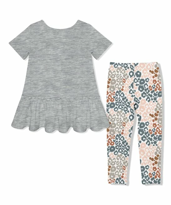 Best reviews of β€οΈ Millie Loves Lily Heather Gray Peplum Top & Dusty Teal Leopard Spots Leggings - Infant, Toddler & π§ Girls For Kids π 3 Best reviews of β€οΈ Millie Loves Lily Heather Gray Peplum Top & Dusty Teal Leopard Spots Leggings - Infant, Toddler & π§ Girls For Kids π - Image 3