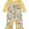 Best deal 😉 Little Millie Yellow Floral Stripe Ruffle-Trim Playsuit - Infant & Toddler For Baby & Maternity ❤️