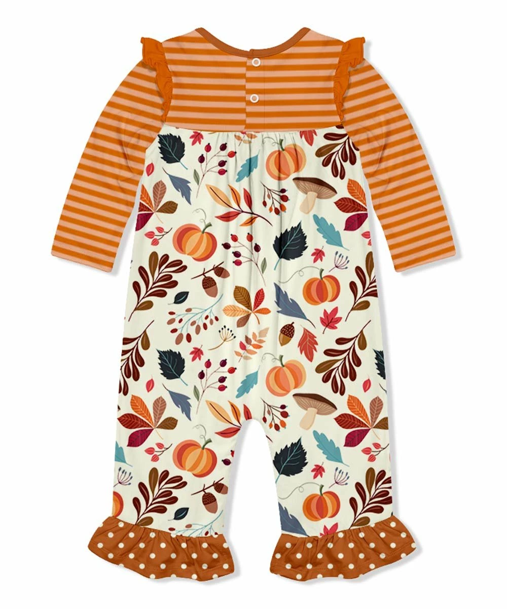 Buy π€© Little Millie Orange Stripe Pumpkin Ruffle-Trim Playsuit - Infant For Baby & Maternity 𧨠2 Buy π€© Little Millie Orange Stripe Pumpkin Ruffle-Trim Playsuit - Infant For Baby & Maternity 𧨠- Image 2