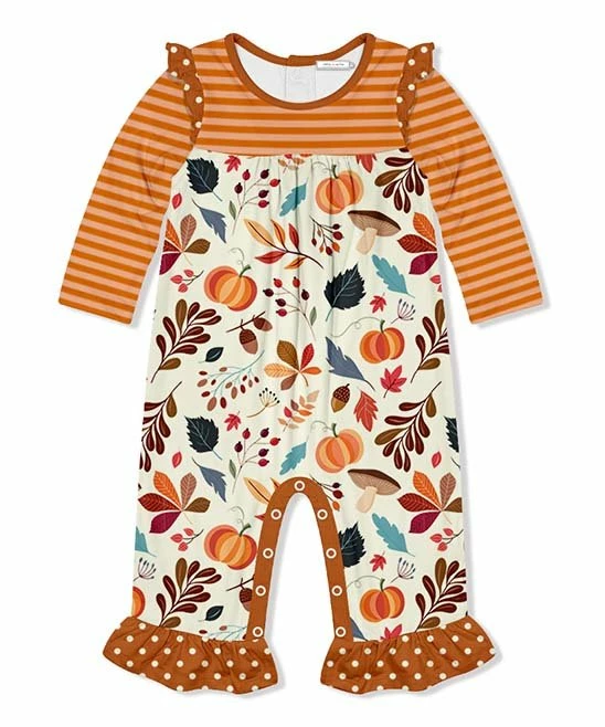 Buy π€© Little Millie Orange Stripe Pumpkin Ruffle-Trim Playsuit - Infant For Baby & Maternity 𧨠1 Buy π€© Little Millie Orange Stripe Pumpkin Ruffle-Trim Playsuit - Infant For Baby & Maternity π§¨