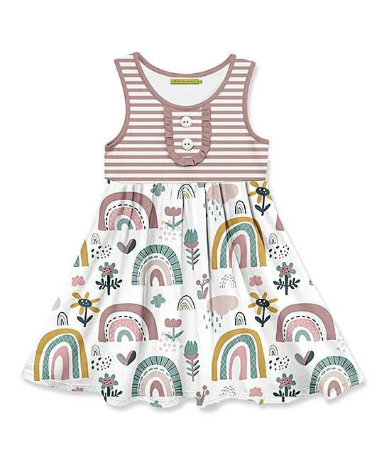 Best reviews of π Millie Loves Lily Dusty Pink Stripe Spring Rainbow Button-Front A-Line π Dress - Toddler For Kids π 1 Best reviews of π Millie Loves Lily Dusty Pink Stripe Spring Rainbow Button-Front A-Line π Dress - Toddler For Kids π
