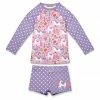 Best Pirce 🛒 Millie Loves Lily Purple & Pink Darling Unicorn Long-Sleeve Rashguard - Infant For Baby & Maternity 😍