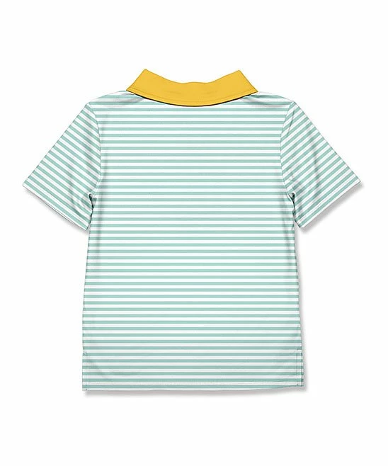 Buy π Millie & Maxx Turquoise & White Stripe Bee Polo - Toddler For Kids β€οΈ 2 Buy π Millie & Maxx Turquoise & White Stripe Bee Polo - Toddler For Kids β€οΈ - Image 2