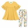 Top 10 🎉 Millie Loves Lily Yellow Polka Dot A-Line 👗 Dress & Khaki School Bags Leggings - 👧 Girls For Kids 🎉