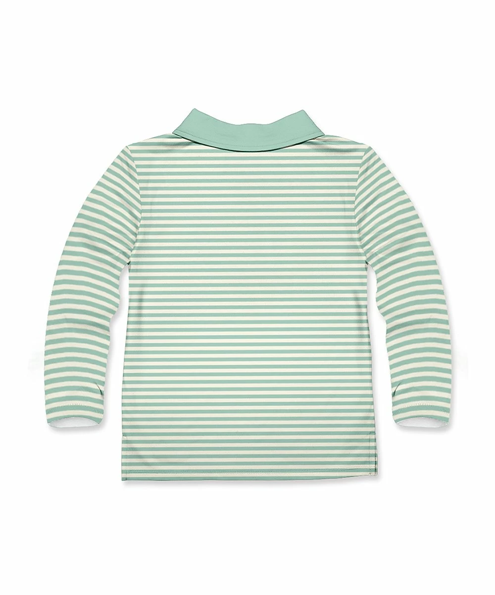 Top 10 π Millie & Maxx Light Green Stripe Turkey Garden Long-Sleeve Polo - Boys For Kids β€οΈ 2 Top 10 π Millie & Maxx Light Green Stripe Turkey Garden Long-Sleeve Polo - Boys For Kids β€οΈ - Image 2