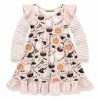 Best Pirce 🎉 Millie Loves Lily Pink & Orange 🦇 Halloween Icons Ruffle A-Line 👗 Dress - 👧 Girls For Kids ⭐