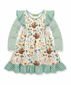 Best reviews of ✨ Millie Loves Lily Ecru Turkey Garden Ruffle A-Line 👗 Dress - 👧 Girls For Kids 🧨