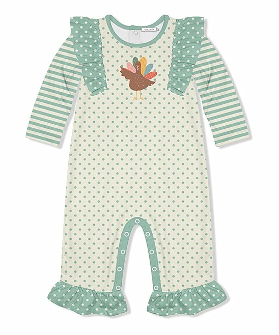 Cheap π₯ Little Millie Ecru Polka Dot Turkey Garden Ruffle-Trim Playsuit - Infant For Kids π 1 Cheap π₯ Little Millie Ecru Polka Dot Turkey Garden Ruffle-Trim Playsuit - Infant For Kids π