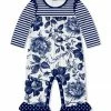 Best reviews of 🤩 Little Millie Toile Navy Floral Ruffle-Trim Playsuit - Infant & Toddler For Kids 🔔