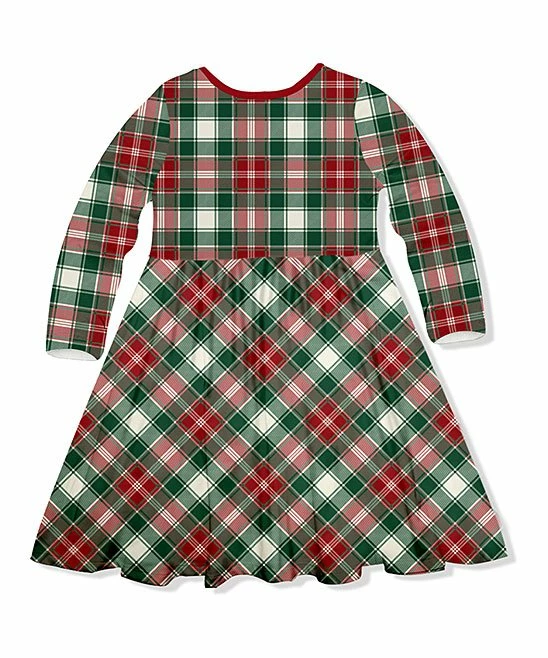 Flash Sale π Millie Loves Lily Red & Green π Christmas Plaid Bow-Accent A-Line π Dress - Toddler & π§ Girls For Kids π 2 Flash Sale π Millie Loves Lily Red & Green π Christmas Plaid Bow-Accent A-Line π Dress - Toddler & π§ Girls For Kids π - Image 2