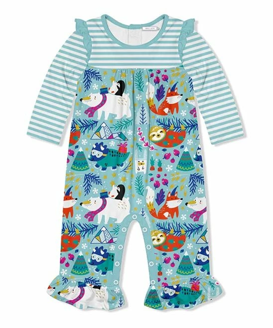 Deals π Little Millie Mint Woodland Winter Ruffle-Trim Playsuit - Infant For Kids β 1 Deals π Little Millie Mint Woodland Winter Ruffle-Trim Playsuit - Infant For Kids β