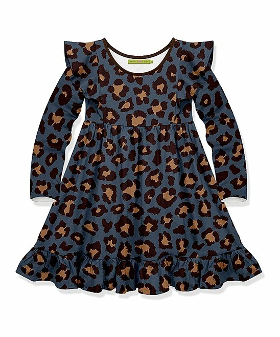 Best Pirce π Millie Loves Lily Gray Blue Leopard Long-Sleeve Angel-Sleeve π Dress - Toddler & π§ Girls For Kids π₯° 1 Best Pirce π Millie Loves Lily Gray Blue Leopard Long-Sleeve Angel-Sleeve π Dress - Toddler & π§ Girls For Kids π₯°