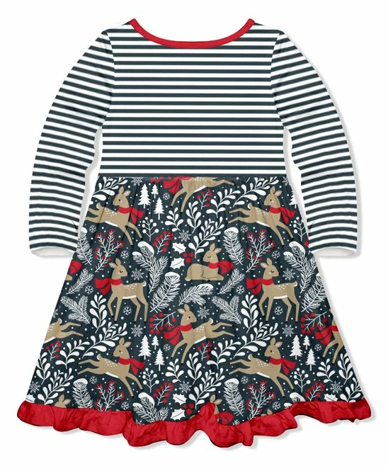 Best reviews of β Millie Loves Lily Dark & Red Gray Reindeer Button-Front π Dress - π§ Girls For Kids π₯ 2 Best reviews of β Millie Loves Lily Dark & Red Gray Reindeer Button-Front π Dress - π§ Girls For Kids π₯ - Image 2