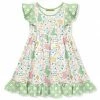 Best deal 🎁 Millie Loves Lily Mint Floral Spring Bunny Angel-Sleeve A-Line 👗 Dress - 👧 Girls For Kids 🤩