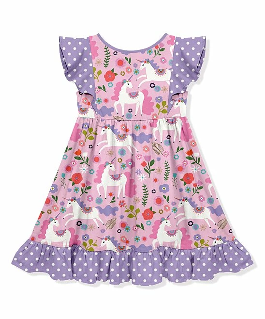 Best deal π Millie Loves Lily Pink & Purple Polka Dot Darling Unicorn Angel-Sleeve π Dress- Toddler & π§ Girls - Toddler & π§ Girls For Kids β€οΈ 2 Best deal π Millie Loves Lily Pink & Purple Polka Dot Darling Unicorn Angel-Sleeve π Dress- Toddler & π§ Girls - Toddler & π§ Girls For Kids β€οΈ - Image 2