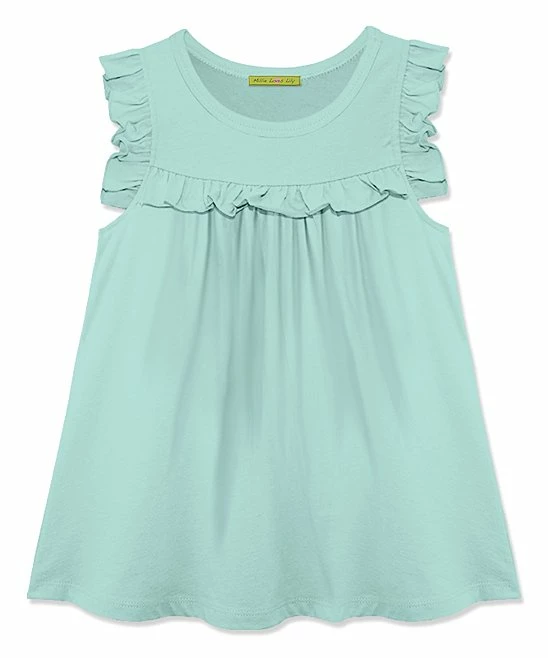 Buy π€© Simply Millie By Millie Loves Lily Mint Ruffle-Accent Babydoll Tank - π§ Girls For Kids π 1 Buy π€© Simply Millie By Millie Loves Lily Mint Ruffle-Accent Babydoll Tank - π§ Girls For Kids π