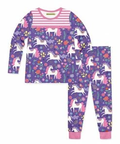 Deals 👍 Millie Loves Lily Purple Unicorn Magic Long-Sleeve Pajama Set - Toddler & 👧 Girls For Kids ⭐