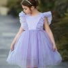 Promo 😀 Trish Scully Child Lavender Angel-Sleeve Milly A-Line 👗 Dress - Infant, Toddler & 👧 Girls For Kids 👏