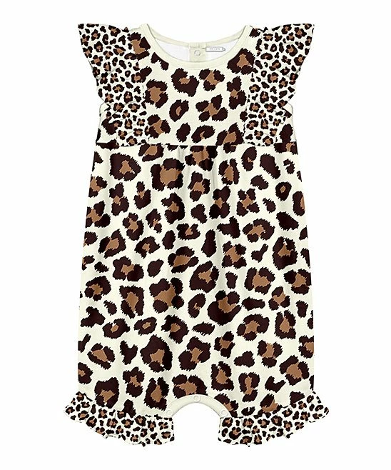 New βοΈ Little Millie Cream & Brown Leopard Angel-Sleeve Romper - Infant For Baby & Maternity π€© 1 New βοΈ Little Millie Cream & Brown Leopard Angel-Sleeve Romper - Infant For Baby & Maternity π€©