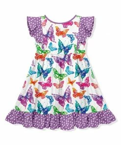 Hot Sale β Millie Loves Lily White & Purple Butterfly Angel-Sleeve π Dress - π§ Girls For Kids β 5 Hot Sale β Millie Loves Lily White & Purple Butterfly Angel-Sleeve π Dress - π§ Girls For Kids β -Little Millie-shop zu94436390 alt 2 tm1616596647