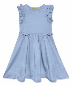 Budget ⭐ Millie Loves Lily Periwinkle Ruffle-Accent Sleeveless A-Line 👗 Dress - 👧 Girls For Kids 🥰