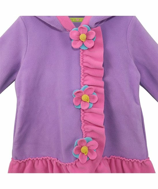 Top 10 π€© Millie Loves Lily Purple & Pink Flower-Detail Ruffle-Trim Hooded π§₯ Coat - Toddler For Kids βοΈ 2 Top 10 π€© Millie Loves Lily Purple & Pink Flower-Detail Ruffle-Trim Hooded π§₯ Coat - Toddler For Kids βοΈ - Image 2