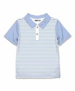Budget 🤩 Millie & Maxx Periwinkle & White Stripe Polo - Toddler For Kids 👏