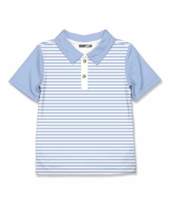 Budget π€© Millie & Maxx Periwinkle & White Stripe Polo - Toddler For Kids π 1 Budget π€© Millie & Maxx Periwinkle & White Stripe Polo - Toddler For Kids π