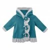 Wholesale 🛒 Millie Loves Lily Teal Flower-Detail Ruffle-Trim Hooded 🧥 Coat - 👧 Girls For Kids 🔥
