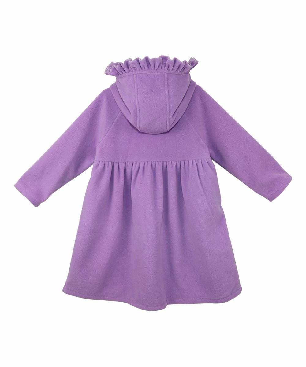 Wholesale β Millie Loves Lily Purple Rosette Ruffle-Trim Hooded Swing π§₯ Coat - Toddler For Kids π₯° 2 Wholesale β Millie Loves Lily Purple Rosette Ruffle-Trim Hooded Swing π§₯ Coat - Toddler For Kids π₯° - Image 2