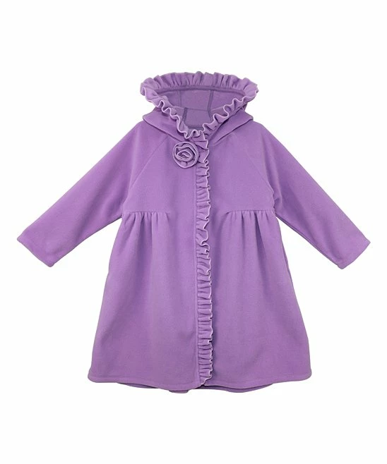 Wholesale β Millie Loves Lily Purple Rosette Ruffle-Trim Hooded Swing π§₯ Coat - Toddler For Kids π₯° 1 Wholesale β Millie Loves Lily Purple Rosette Ruffle-Trim Hooded Swing π§₯ Coat - Toddler For Kids π₯°