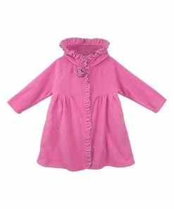 Cheapest 🔥 Millie Loves Lily Pink Rosette Ruffle-Trim Hooded Swing 🧥 Coat - Toddler For Kids ⌛