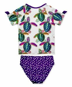 Outlet π Millie Loves Lily White & Purple Water Turtle Rashguard Set - Toddler For Kids π 5 Outlet π Millie Loves Lily White & Purple Water Turtle Rashguard Set - Toddler For Kids π -Little Millie-shop zu95796062 alt 2 tm1621431696
