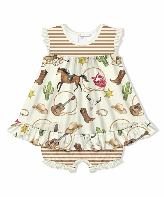 Best reviews of 😀 Little Millie Cream & Tan Horses 👗 Skirted Bubble Bodysuit - Infant & Toddler For Kids ⭐ 1 Best reviews of 😀 Little Millie Cream & Tan Horses 👗 Skirted Bubble Bodysuit - Infant & Toddler For Kids ⭐
