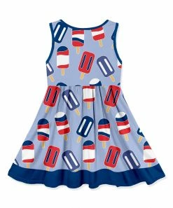 Best Sale ✔️ Millie Loves Lily Periwinkle Ice Pop Sleeveless Button-Up A-Line 👗 Dress - 👧 Girls For Kids 🎉 -Little Millie-shop zu96168593 alt 2 tm1621948400