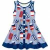 Best Sale ✔️ Millie Loves Lily Periwinkle Ice Pop Sleeveless Button-Up A-Line 👗 Dress - 👧 Girls For Kids 🎉