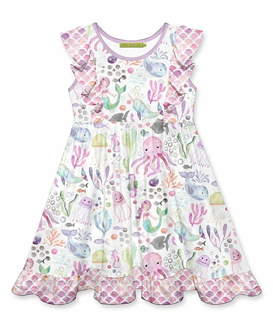 Discount π Millie Loves Lily White & Lilac Sea Dreams Ruffle-Accent Sleeveless A-Line π Dress - π§ Girls For Kids π― 1 Discount π Millie Loves Lily White & Lilac Sea Dreams Ruffle-Accent Sleeveless A-Line π Dress - π§ Girls For Kids π―
