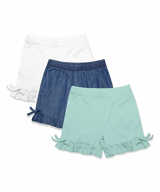 Coupon βοΈ Simply Millie By Millie Loves Lily White, Mint & Blue Chambray Bow-Accent Ruffle Shorts Set - π§ Girls For Kids π― 1 Coupon βοΈ Simply Millie By Millie Loves Lily White, Mint & Blue Chambray Bow-Accent Ruffle Shorts Set - π§ Girls For Kids π―