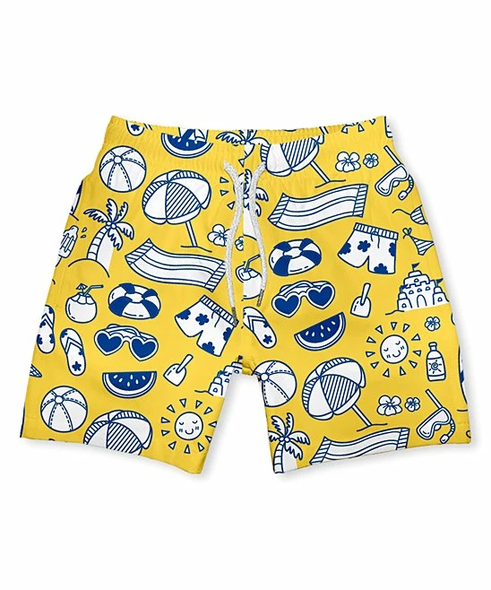 Top 10 π Millie & Maxx Yellow On The Beach Boardshorts - Boys For Kids π 1 Top 10 π Millie & Maxx Yellow On The Beach Boardshorts - Boys For Kids π