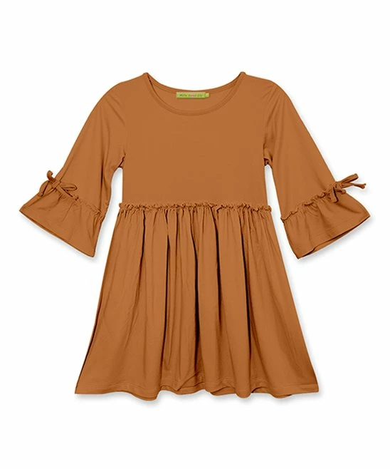 Cheap β Simply Millie By Millie Loves Lily Rust Bow Bell-Sleeve A-Line π Dress - π§ Girls For Kids π 1 Cheap β Simply Millie By Millie Loves Lily Rust Bow Bell-Sleeve A-Line π Dress - π§ Girls For Kids π
