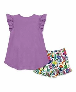 Best Sale π Millie Loves Lily Purple & Pink Floral Fantasy Angel-Sleeve Hi-Low Top & Shorts - Toddler For Kids β 5 Best Sale π Millie Loves Lily Purple & Pink Floral Fantasy Angel-Sleeve Hi-Low Top & Shorts - Toddler For Kids β -Little Millie-shop zu97062976 alt 2 tm1626022724